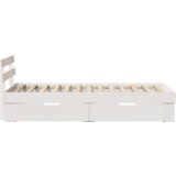 vidaXL krevetna konstrukcija bijelo 75 x 190 cm čvrsta borova drva | shoptok.hr