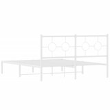  Metalni okvir za krevet s uzglavljem bijeli 150x200 cm | shoptok.hr