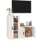  2-dijelni set TV ormarića sjajni bijeli drveni | shoptok.hr