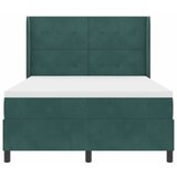 Box spring krevet Tamnozelena 140 x 190 cm Baršun - Tamnozelena 140 x 190 cm Prošiveno gumbima | shoptok.hr