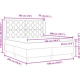 Box Spring postelja z vzmetnico Krem 180x200 cm Tkanina, (22052853) | Shoptok.si