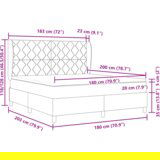 Box Spring Krevet s Madracem Krem 180x200 cm Tkanina | shoptok.hr