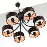 Jupiter 2108- Luster na lancu ARTHUR 6xE27/15W/230V crna/narandžasta/dekor mermera | Eponuda.com