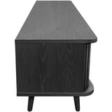 Woodman Črna TV omarica v hrastovem dekorju 178x50x40 cm Rove – | Shoptok.si