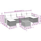  8-dijelni set vrtnih sofa od poliratana s jastucima bež | shoptok.hr