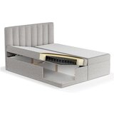 Maison de Rêve Svetlo siva boxspring postelja s prostorom za shranjevanje 180x200 cm Novento – | Shoptok.si