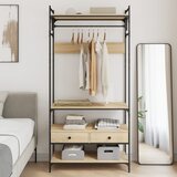 The Living Store Omara s predali sonoma hrast 89x39x184,5 cm konstruiran les - Garderobna Omara, (21568333) Cene