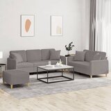  3-dijelni set sofa s jastucima smeđesivi od tkanine | shoptok.hr
