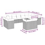  12-dijelni set vrtnih sofa od poliratana s jastucima smeđi | shoptok.hr