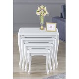 Hanah home set od 4 umetnutih stočića Roma Avangart, beli | Eponuda.com