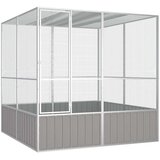  Kavez za ptice sivi 213,5x217,5x211,5 cm od pocinčanog čelika | Eponuda.ba
