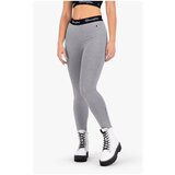 Champion Wmns Script Logo Waist Zip Detail Leggings Siva | shoptok.hr