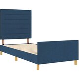  Krevetna konstrukcija s uzglavljem Plava 90 x 190 cm tkanina | shoptok.hr