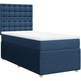  Krevet s oprugama i madracem plavi 100 x 200 cm od tkanine | shoptok.hr