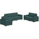  Naslanjač Set 3 Temno zeleni Tkanina Ergonomski Pravokoten, (22054288) | Shoptok.si