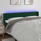  LED uzglavlje tamnozeleno 203x16x78/88 cm baršunasto | shoptok.hr