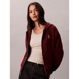 Calvin Klein Jeans Jopa na zadrgo temno rdeča / črna / bela | Shoptok.si