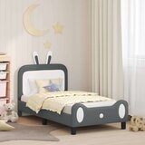  Otroški posteljni okvir z vznožjem Svetlo siva 80 x 160 cm PU, (5000104739) | Shoptok.si