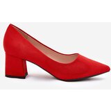 Boto Women's pumps with pointed toes on a heel red Merinette | shoptok.hr