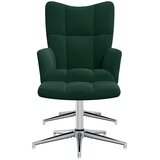  Stolica za opuštanje s osloncem za noge tamnozelena baršunasta | shoptok.hr
