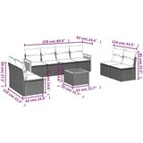  9-dijelni set vrtnih sofa od poliratana s jastucima sivi | shoptok.hr