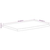 vidaXL Zidna polica 70x40x3,8 cm pravokutna bagremovo drvo živi rub | shoptok.hr