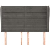  Uzglavlje s ušima tamnosivo 147x23x118/128 cm baršunasto | shoptok.hr
