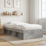  Okvir kreveta s pohranom s policom Betonska siva 80 x 200 cm | shoptok.hr
