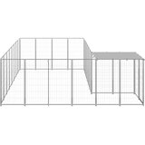  Pasji boks srebrn 10,89 m² jeklo, (20799196) | Shoptok.si