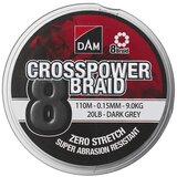 DAM STRUNA CROSSPOWER 8-BRAID 150M DARK GREY 0/17 Cene