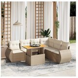 vidaXL 7-dijelni set vrtnih sofa od poliratana s jastucima bež | shoptok.hr