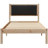  Krevetna konstrukcija Crna 90 x 190 cm Čvrsto borovo drvo | shoptok.hr