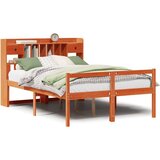 vidaXL Krevet s regalom za knjige bez madraca 160x200 cm od borovine | shoptok.hr