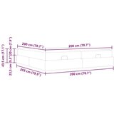  Posteljni okvir z vzmetnico z vzmetnico 2 pcs Modra blago, (5000126984) | Shoptok.si