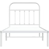 Metalni okvir za krevet s uzglavljem bijeli 90x200 cm | shoptok.hr
