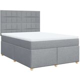  Krevet box spring s madracem svjetlosivi 140x200 cm od tkanine | shoptok.hr