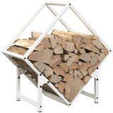  stojalo za drva belo 50x25x50 cm hladno valjano jeklo | Shoptok.si