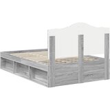  Krevetna konstrukcija s uzglavljem Siva Sonoma 135 x 190 cm | shoptok.hr