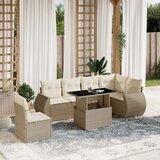 vidaXL 7-dijelni set vrtnih sofa od poliratana s jastucima bež | shoptok.hr