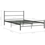  Okvir za krevet sivi metalni 120 x 200 cm | shoptok.hr