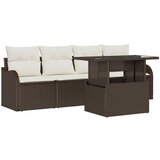 vidaXL set vrtnih sofa od 5 dijelova s jastučićima smeđa poly rattan, dvosedna vrtna sofa s jastučićima smeđa poly rattan Cijene
