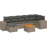  8-dijelni set vrtnih sofa od poliratana s jastucima sivi | shoptok.hr