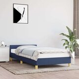 vidaXL okvir za krevet s uzglavljem plavi 100x200 cm od tkanine | shoptok.hr