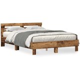  Leseni posteljni okvir Recikliran les 140 x 190 cm Prenosljiv, (22156521) | Shoptok.si