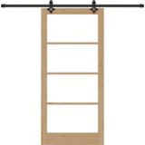 vidaXL Drsna vrata s kompletom opreme 93x202 cm iz borovega lesa, Notranja vrata z opremo 'ORKDAL'93x202x4 cm iz borovega lesa | Shoptok.si