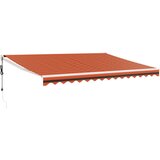 Maison Chic Avtomatsko zložljiva tenda - Senčniki oranžna in rjava 4x3 m, (22038643) Cene