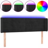 Maison Chic led posteljno vzglavje - vzglavna omarica - nočna omarica črno 147x16x78/88 cm žamet, (21709206) Cene