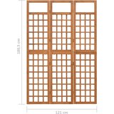 vidaXL 3-delni paravan/mreža iz lesa jelke 121x180,5 cm | Shoptok.si