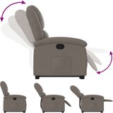  Naslanjač s funkcijo vstajanja taupe blago, (20927792) | Shoptok.si