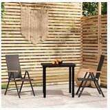  3-dijelni vrtni blagovaonski set crni | shoptok.hr